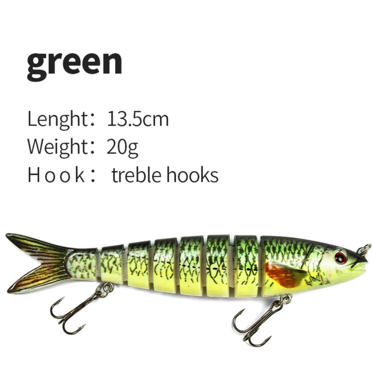 Multi Jointed Swimbait 14 cm / 20 g – sinkender Gelenk-Kunstköder