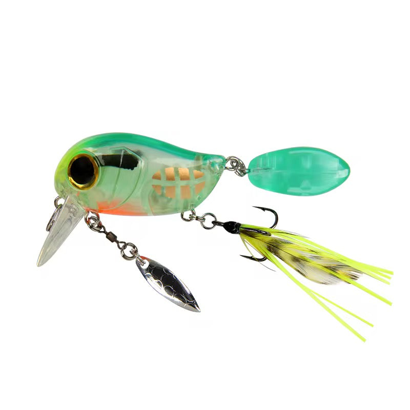 Spinnerbait Wobbler 40mm – Spinnköder mit Spinnerblatt & Federdrilling