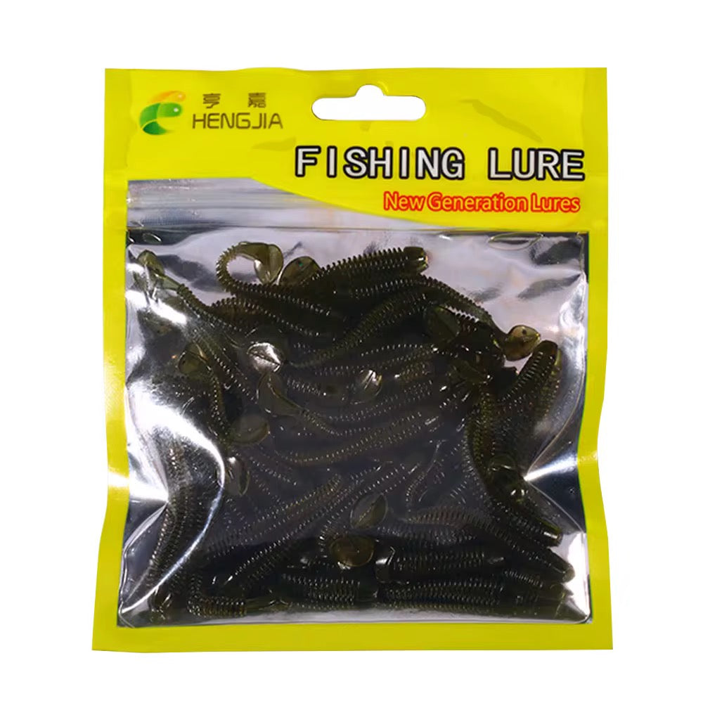 Mini Gummifisch Softbait 5,5cm – UV & Glitzer – 50 Stück Pack