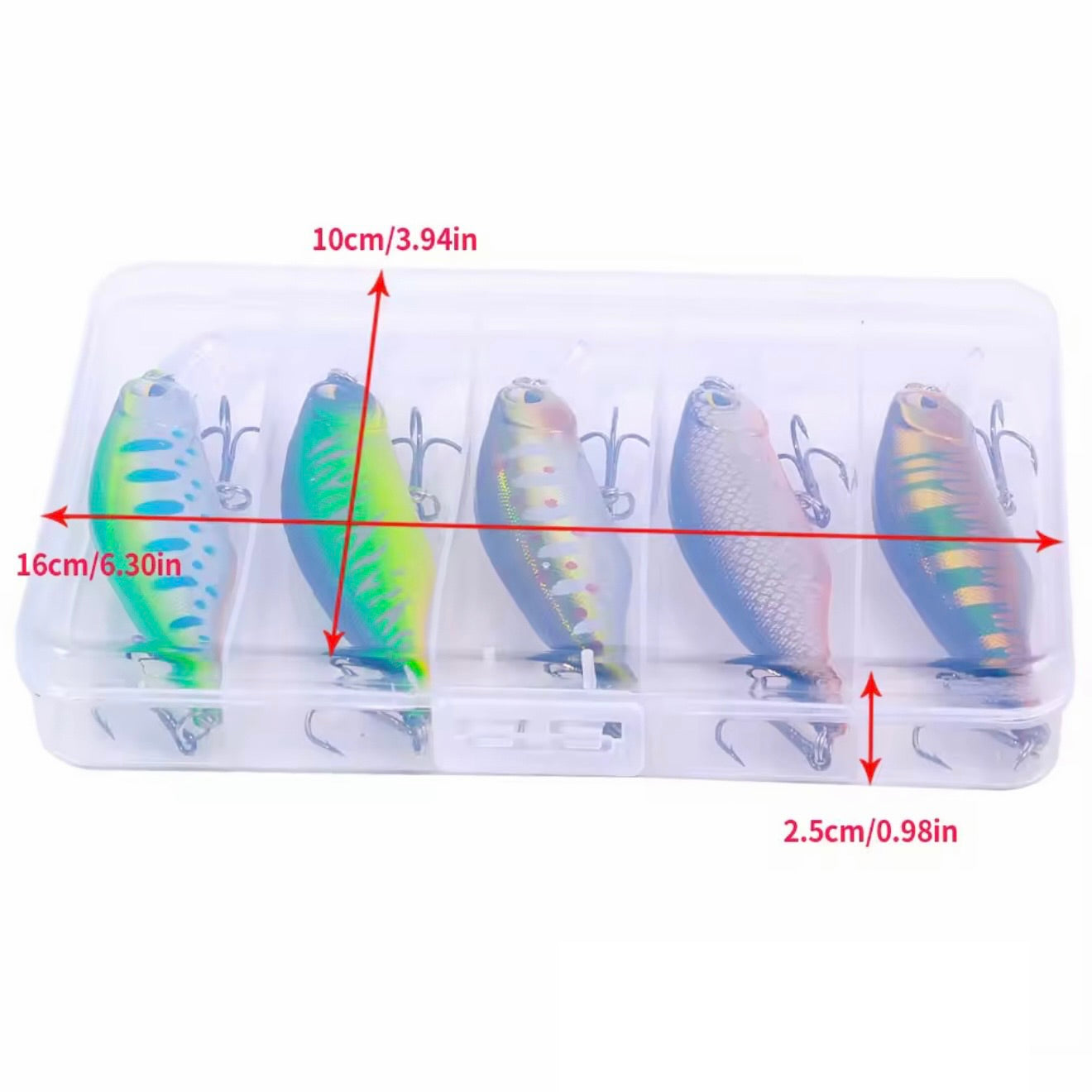 Wobbler Set 5 Stück mit Box – Hardbait Kunstköder Floating 9,2cm 12g