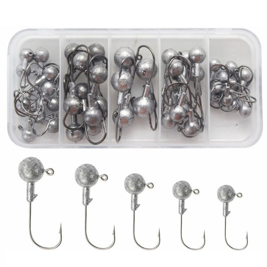 Jigkopf Set in Sortierbox – Jigheads mit Köderhalter für Gummifische