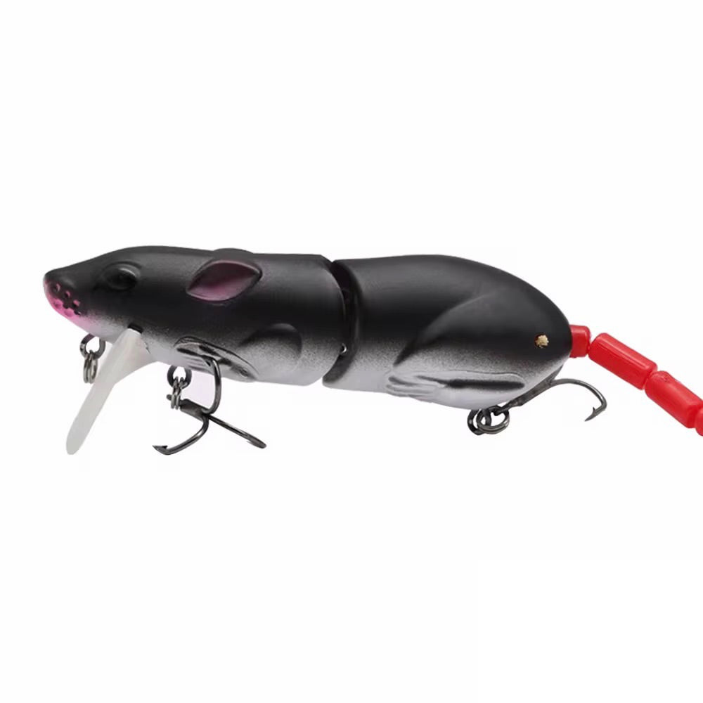 Premium Maus Wobbler 16cm – Segmentiert mit Rassel – einzeln oder 5er Set