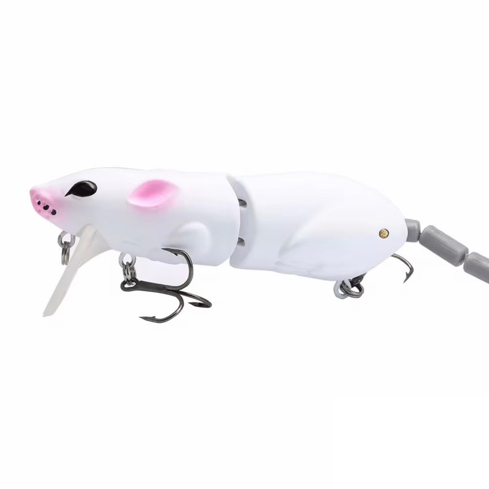 Premium Maus Wobbler 16cm – Segmentiert mit Rassel – einzeln oder 5er Set