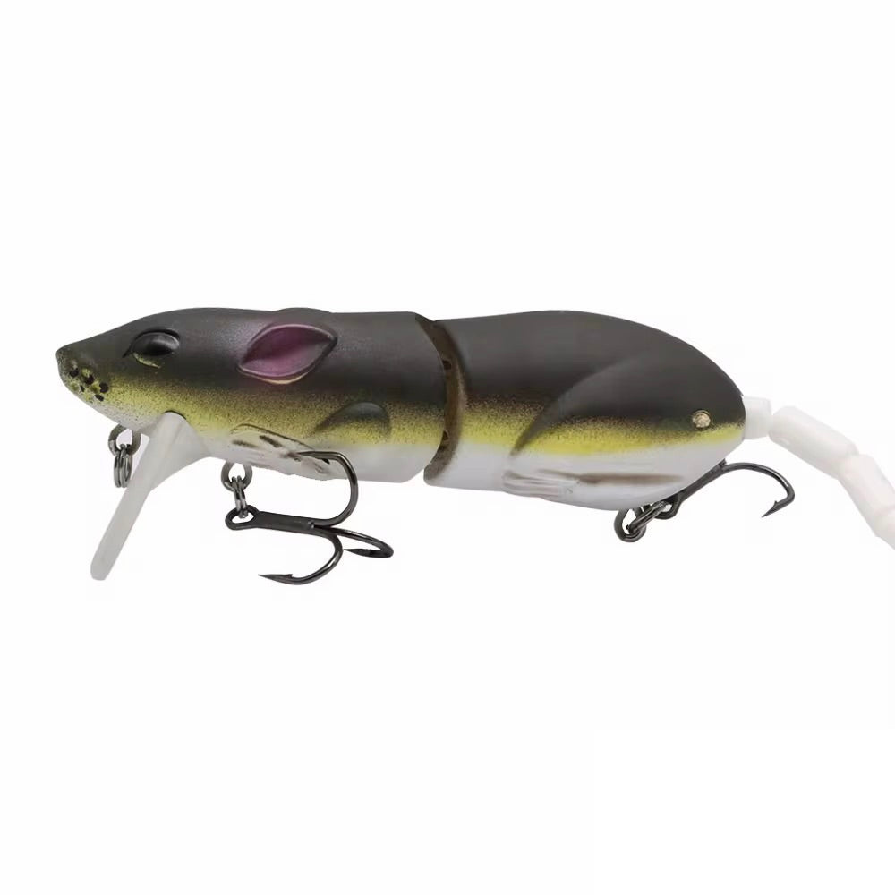 Premium Maus Wobbler 16cm – Segmentiert mit Rassel – einzeln oder 5er Set