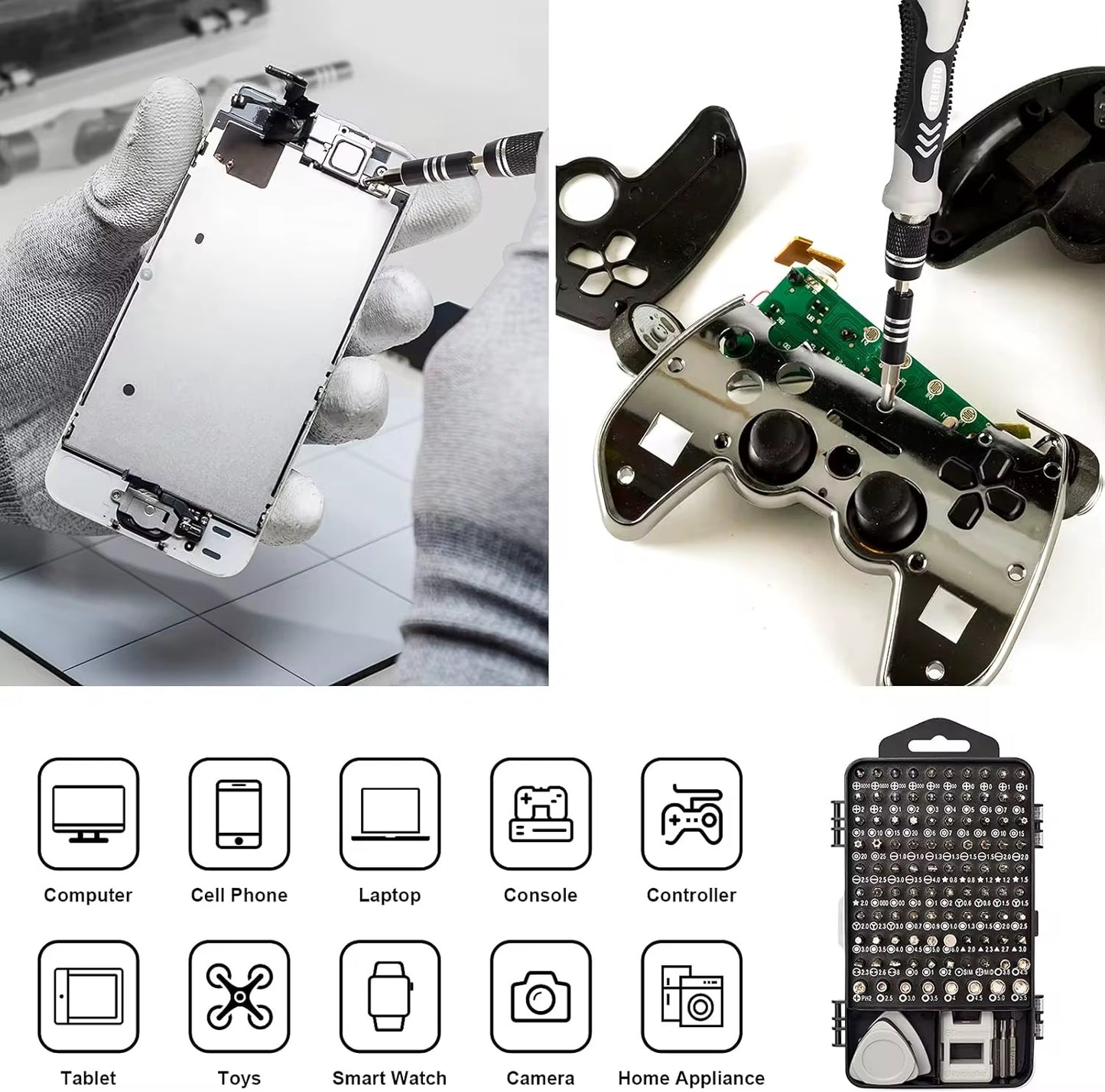 110in1 Präzisions Schraubendreher Set – Smartphone & Elektronik Reparatur