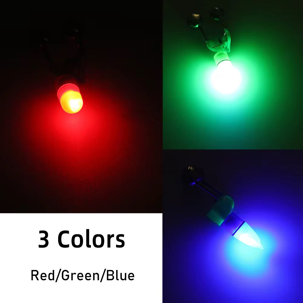 Bissanzeiger mit LED & Glocke 3er Set mit Klammer – Angelglocken mit Ruten Clip