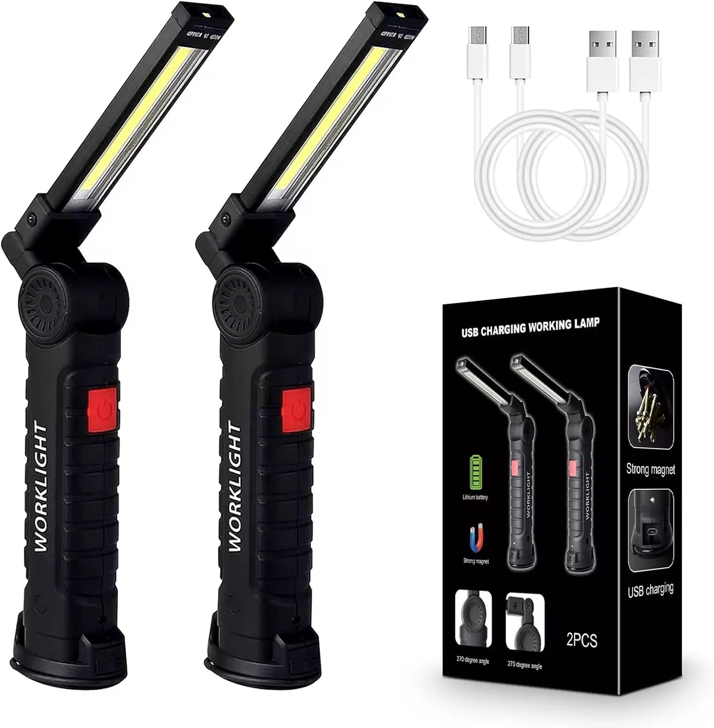 LED KFZ Arbeitsleuchte Akku Magnet Werkstattlampe Taschenlampe Handwerker Licht