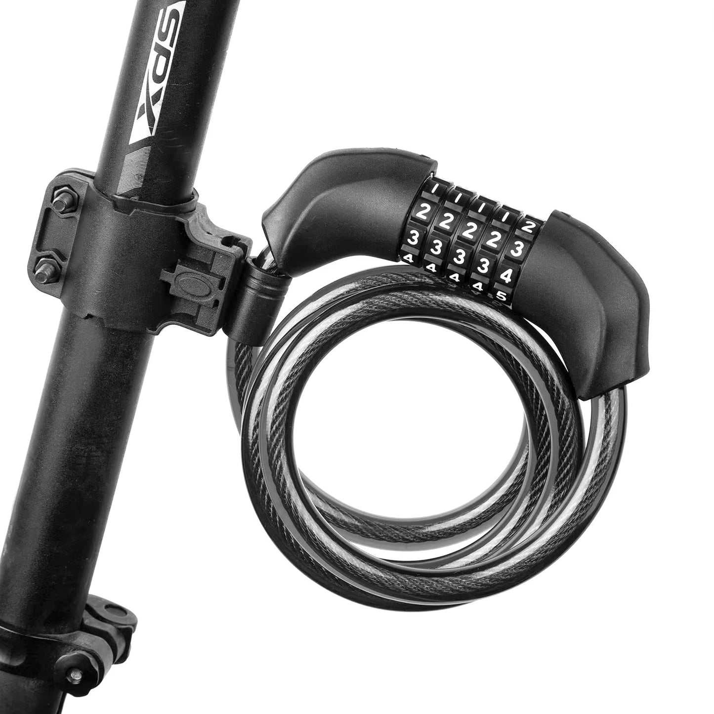 Fahrradschloss mit Zahlen Code & Halterung 115cm langes sicheres Fahrrad Schloss