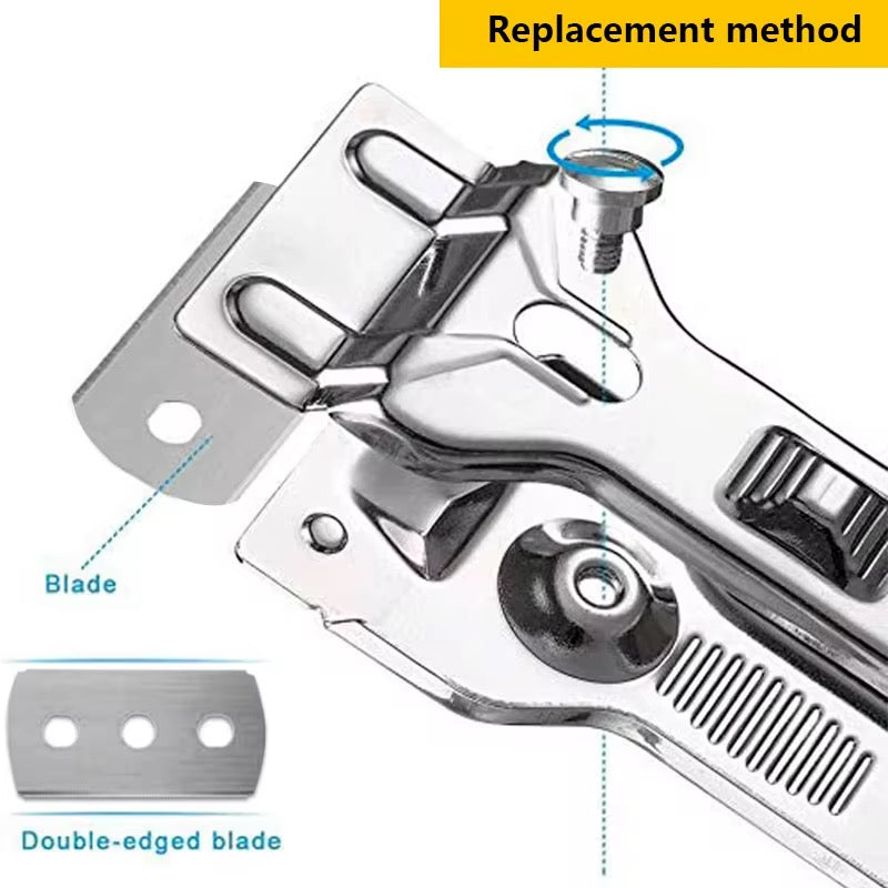 Kochfeldschaber Glasschaber Glas Tapeten Schaber + 6 Klingen Herdplatte reinigen