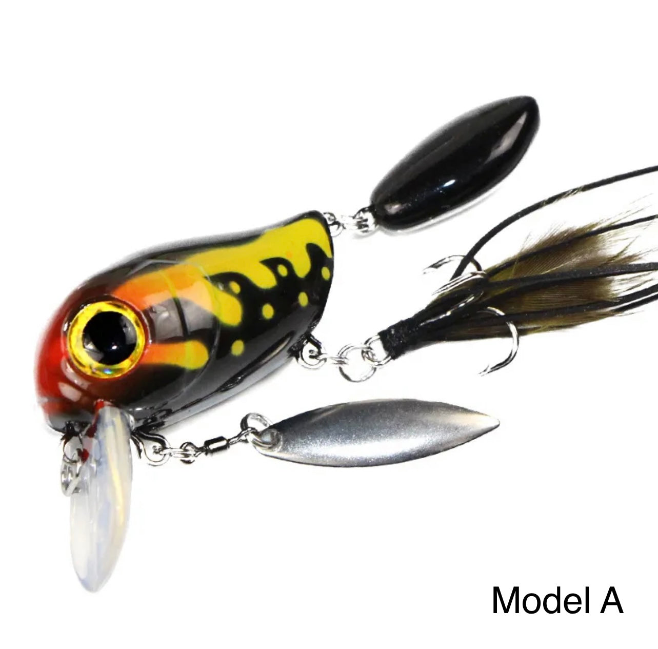 Spinnerbait Wobbler 40mm – Spinnköder mit Spinnerblatt & Federdrilling