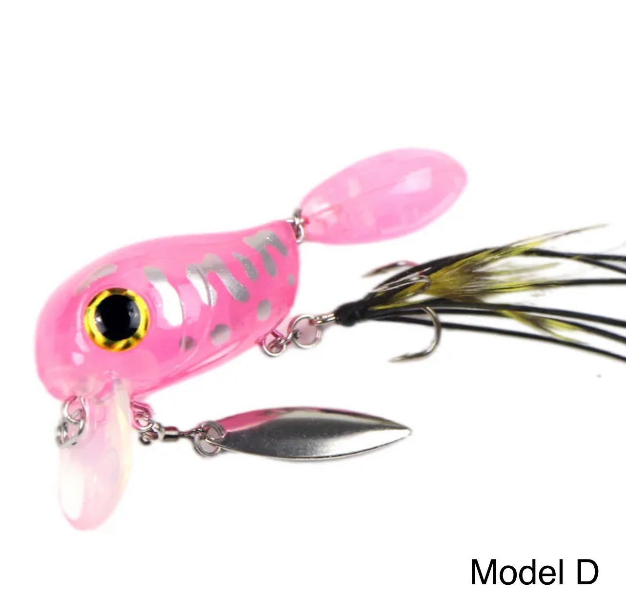 Spinnerbait Wobbler 40mm – Spinnköder mit Spinnerblatt & Federdrilling