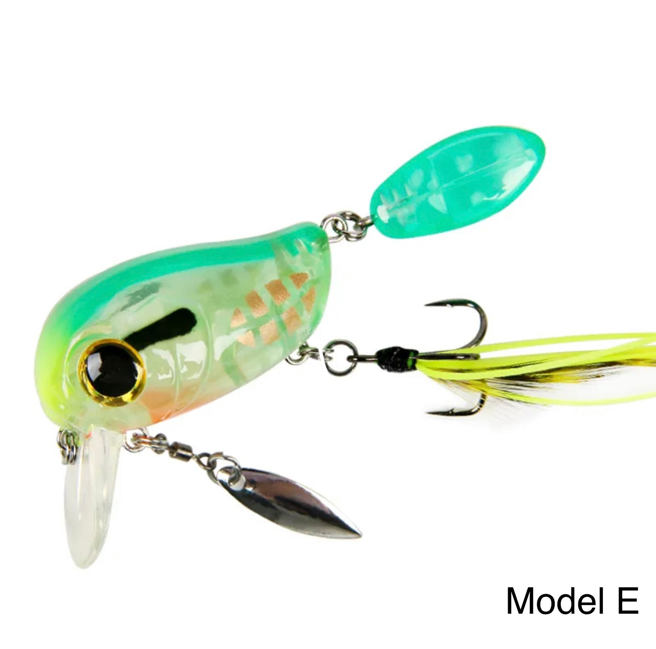 Spinnerbait Wobbler 40mm – Spinnköder mit Spinnerblatt & Federdrilling