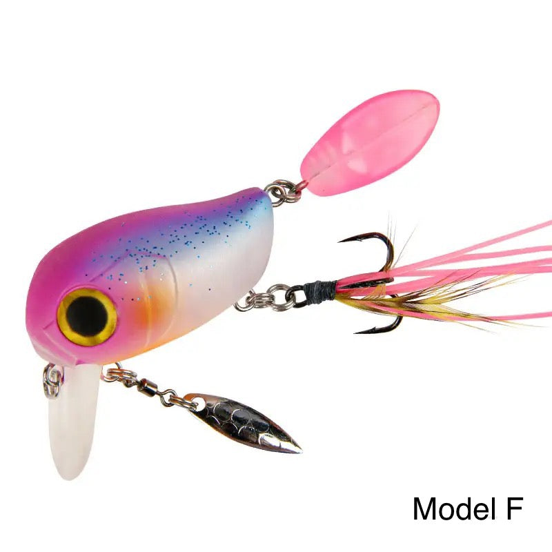 Spinnerbait Wobbler 40mm – Spinnköder mit Spinnerblatt & Federdrilling