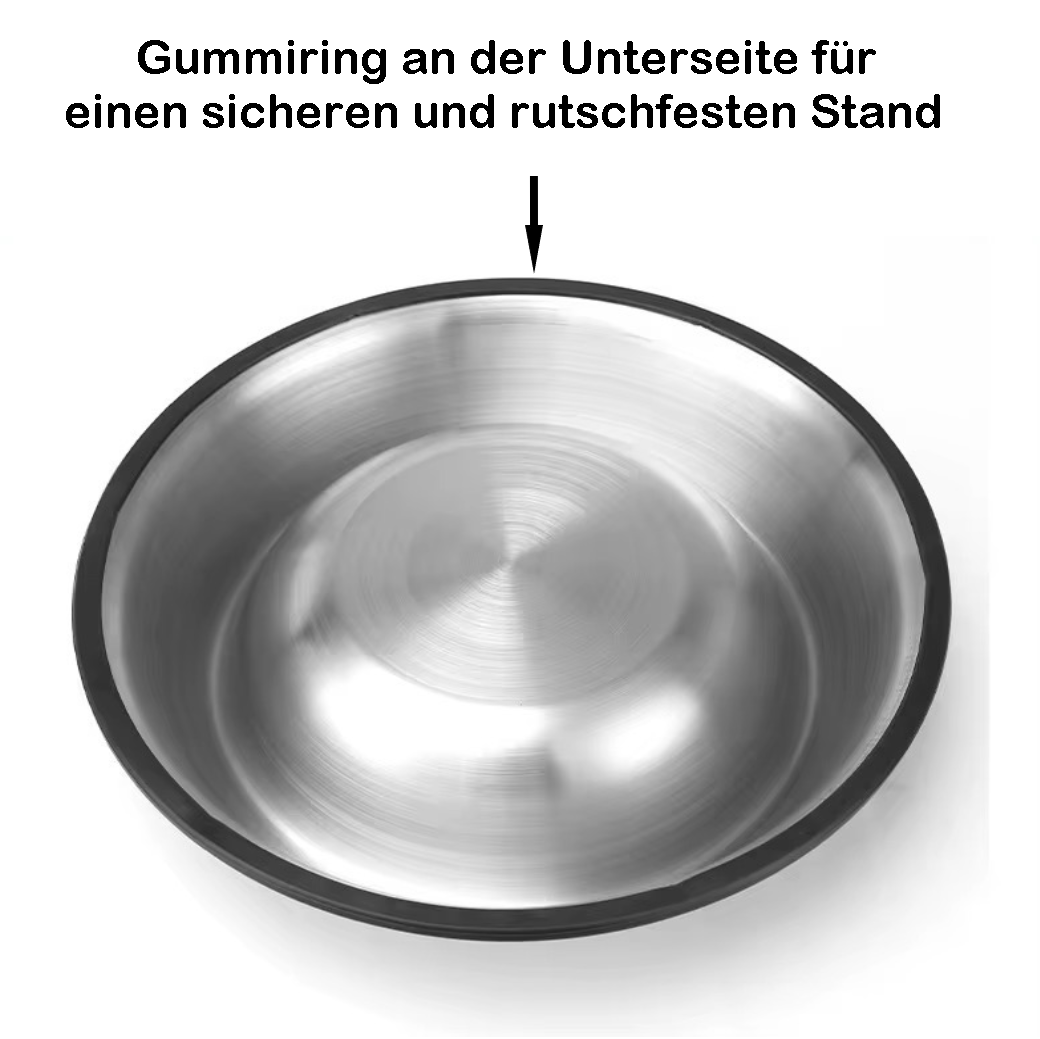 Hundenapf Edelstahl Katzennapf Wasser Futter Schale für Hunde & Katzen