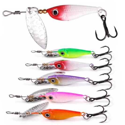 Jig Spinner Angelköder 8-23g Köder mit Rotierendem Spinnerblatt zum Raubfisch Angeln