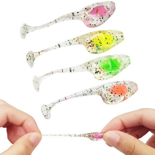 Gummifisch Angelköder 10er / 20er Set Softbait Raubfisch Köder 5 cm & UV Aktiv