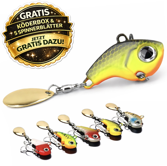 Jig Spinner Set 5er mit Box & Spinnerblätter Raubfisch Köder für Barsch & Hecht