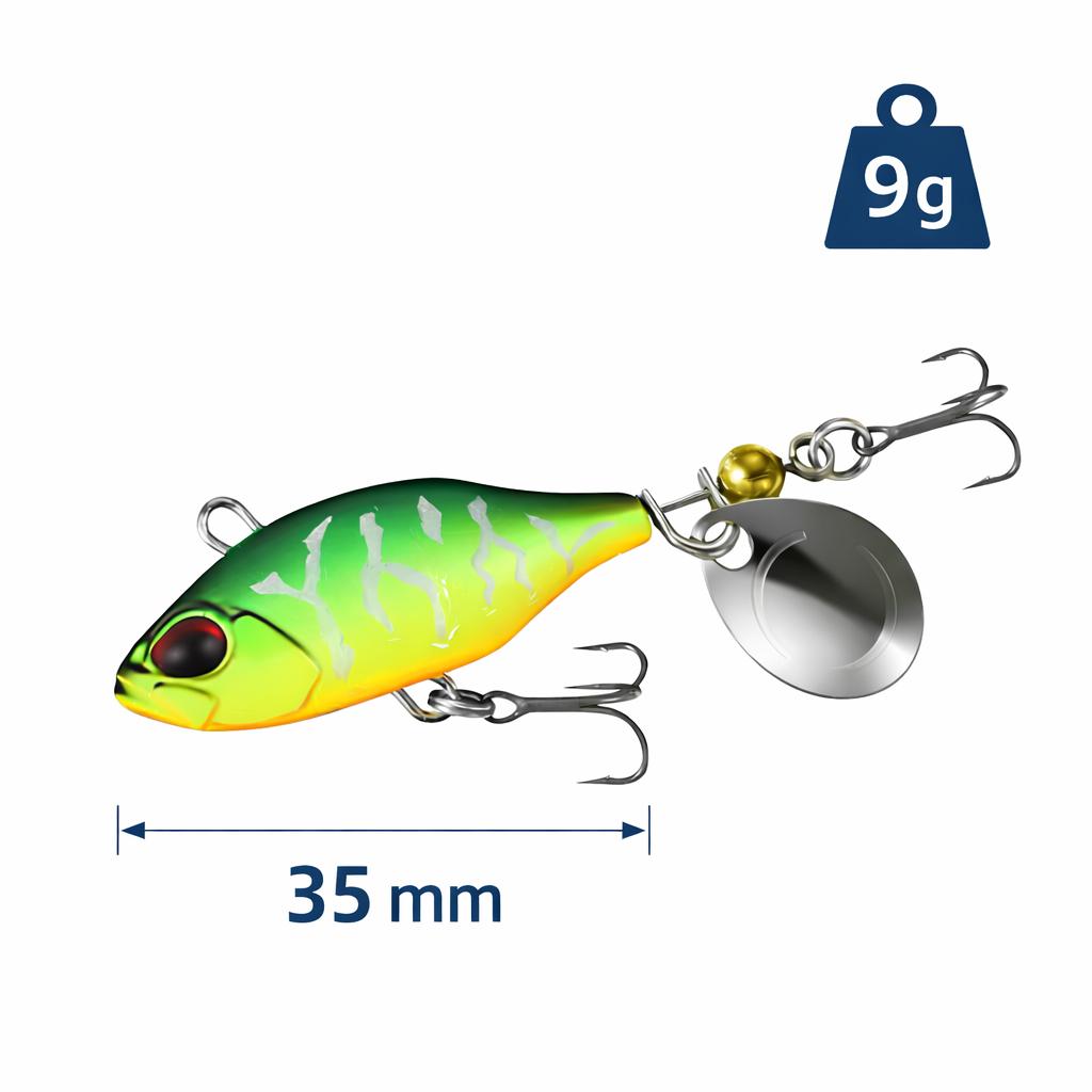 Jig Spinner Set Original Bleikopfspinner Blinker mit rotierendem Spinnerblatt