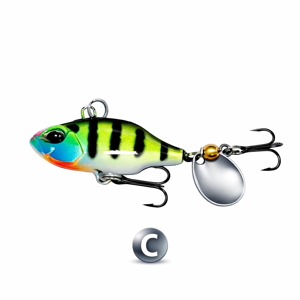 Jig Spinner Set Original Bleikopfspinner Blinker mit rotierendem Spinnerblatt