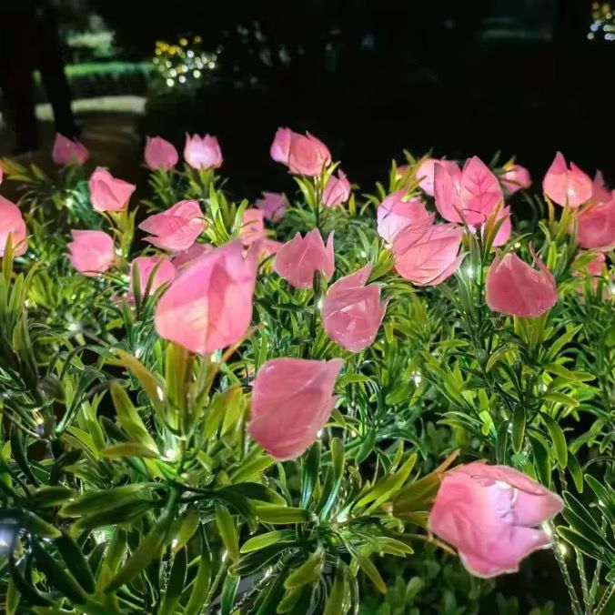 LED Solar Blumen Gartenleuchten Set Gartenlampe für Außen outdoor Solarleuchte