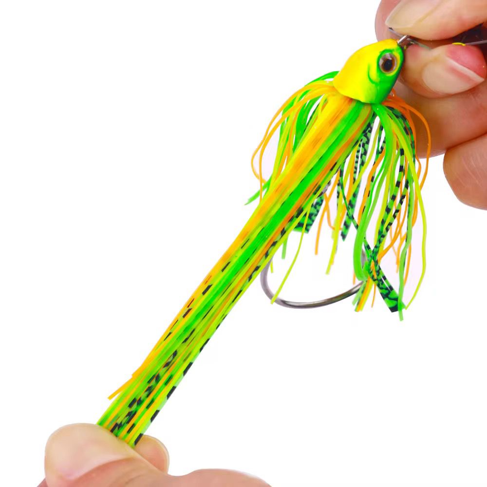 Chatterbait 12 g Bladed Jig Spinnerbait Angelköder mit Offsethaken & Gummi skirt