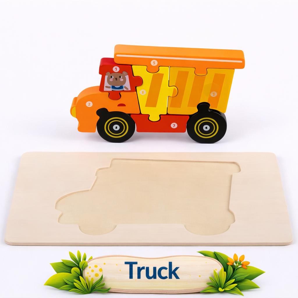 Steckpuzzle Holzspielzeug Puzzle für Kinder ab 1 2 3 Jahren Montessori Spielzeug
