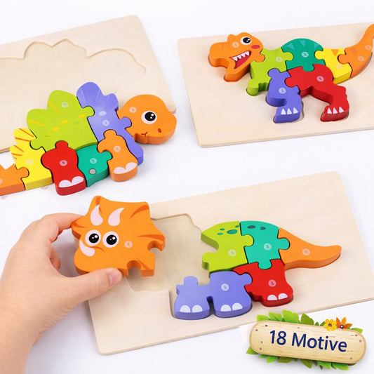 Steckpuzzle Holzspielzeug Puzzle für Kinder ab 1 2 3 Jahren Montessori Spielzeug