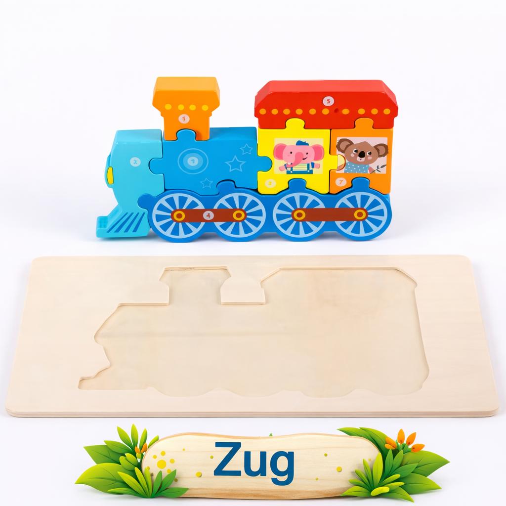 Steckpuzzle Holzspielzeug Puzzle für Kinder ab 1 2 3 Jahren Montessori Spielzeug