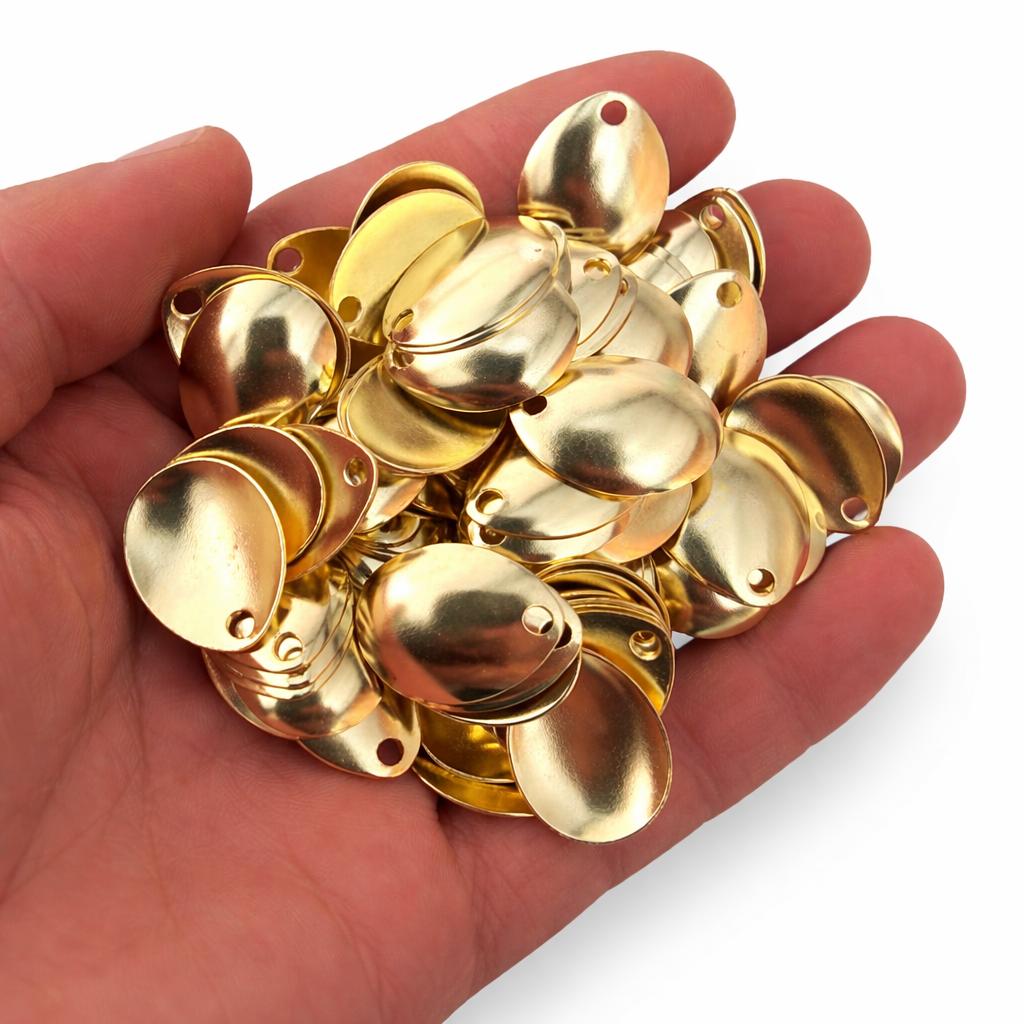 Spinner Blätter Ersatzblätter Spinnerbau Gold / Silber Blätter Blades Lockblatt