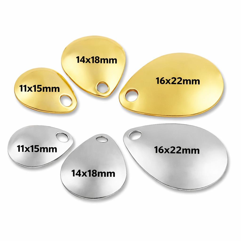 Spinner Blätter Ersatzblätter Spinnerbau Gold / Silber Blätter Blades Lockblatt