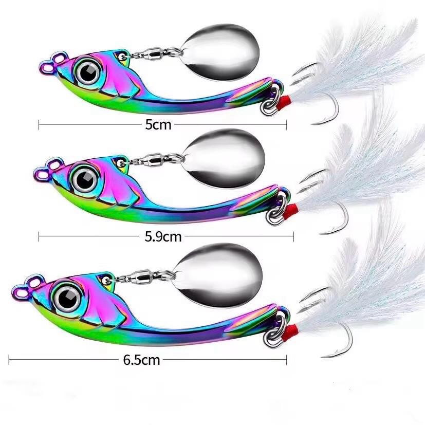 Jig Spinner Blinker Spin Tail Angelköder für Barsch Hecht & co