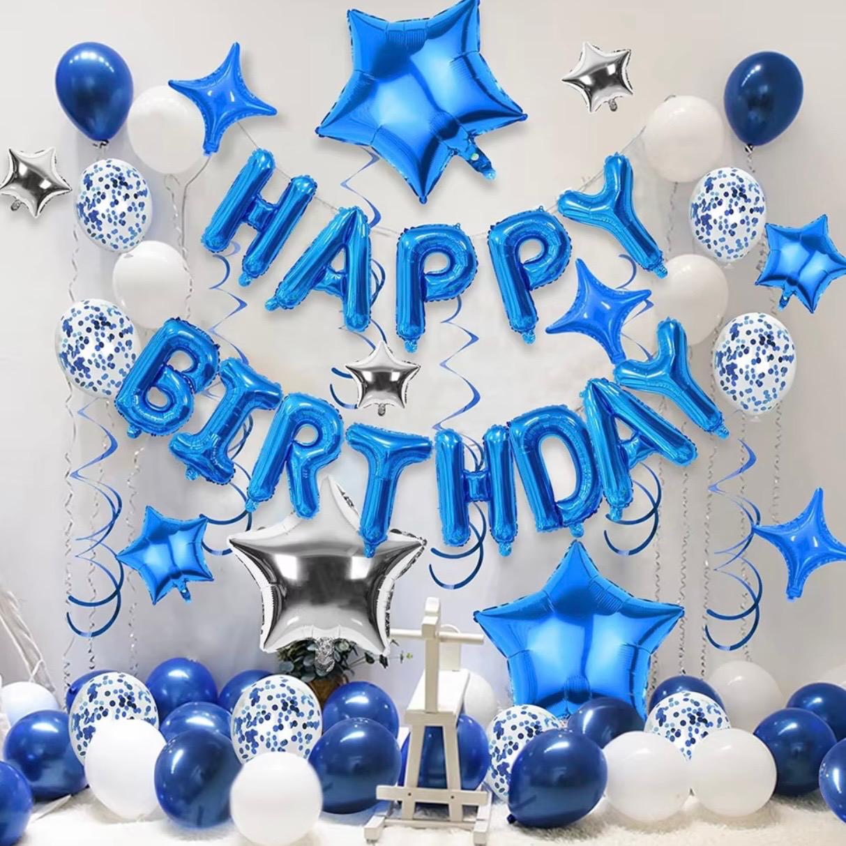 HAPPY BIRTHDAY GIRLANDE Geburtstag Luftballons / Folienballon Party Deko Ballon
