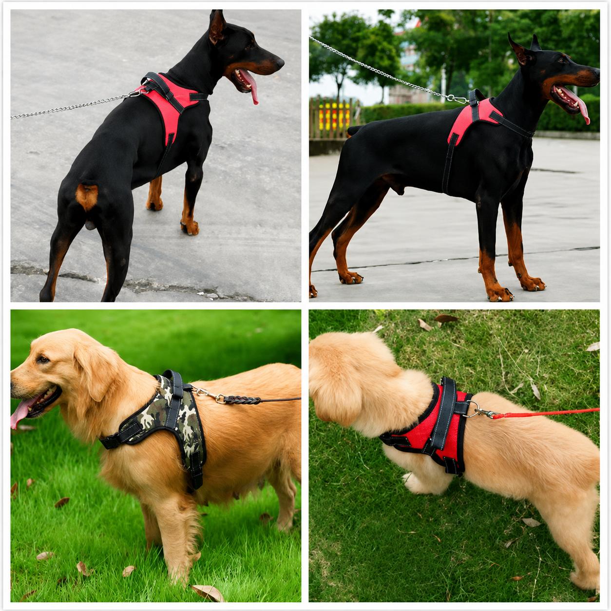 Hundegeschirr Gepolstert Sicherheitsgeschirr verstellbares Hunde Brustgeschirr