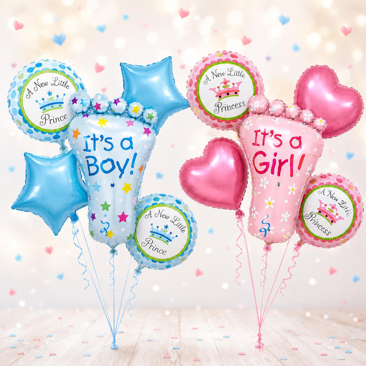 Gender Reveal Party Ballons Junge Mädchen Baby Shower Girl or Boy Folienballons