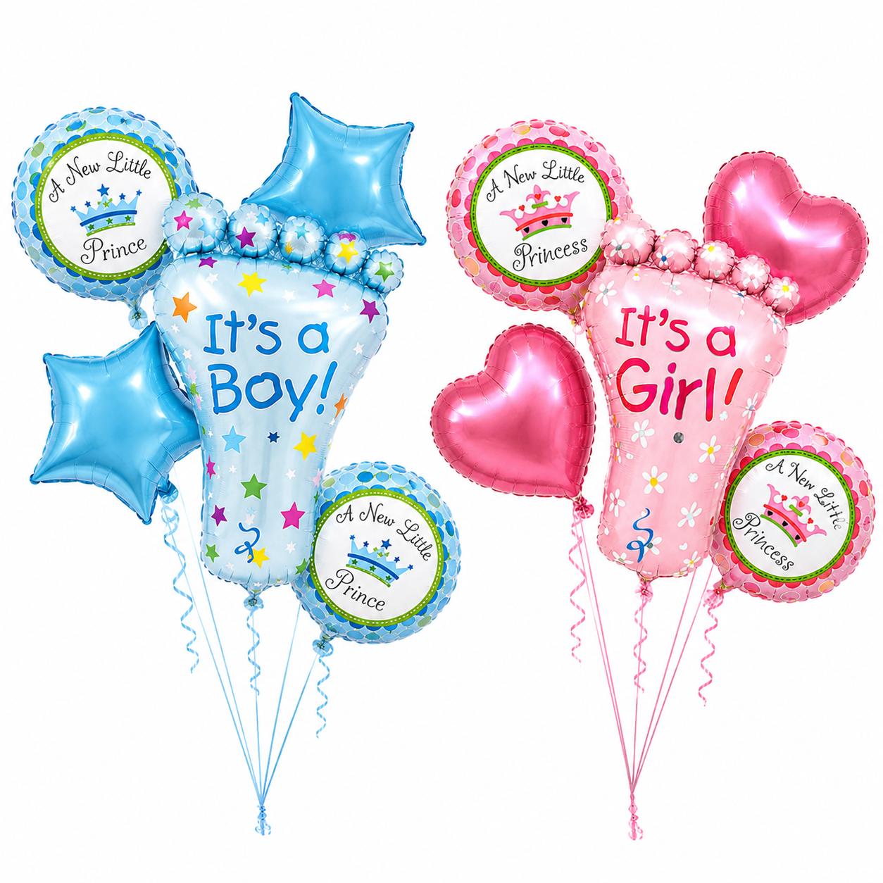 Gender Reveal Party Ballons Junge Mädchen Baby Shower Girl or Boy Folienballons