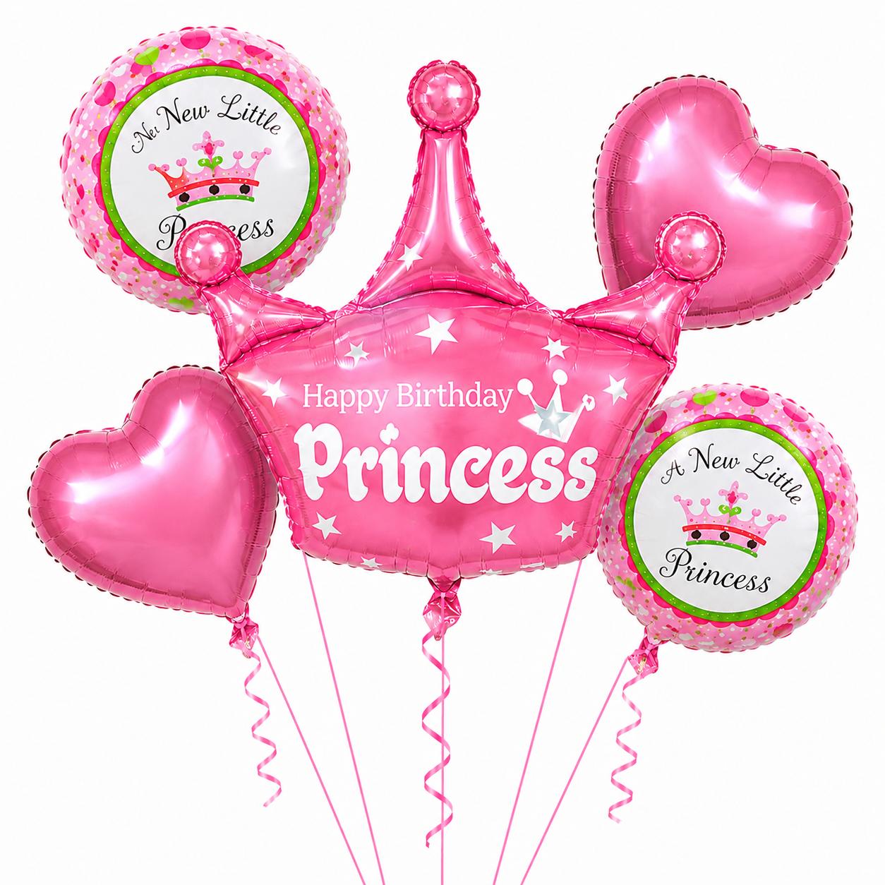 Prinz Prinzessin Party Ballons Prince Princess Folienballons Girl or Boy Set