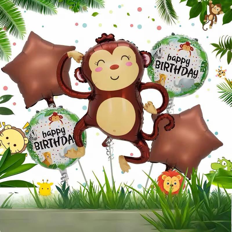 Dschungel Ballon Set Tierballons Kindergeburtstag Safari Party Deko Luftballons