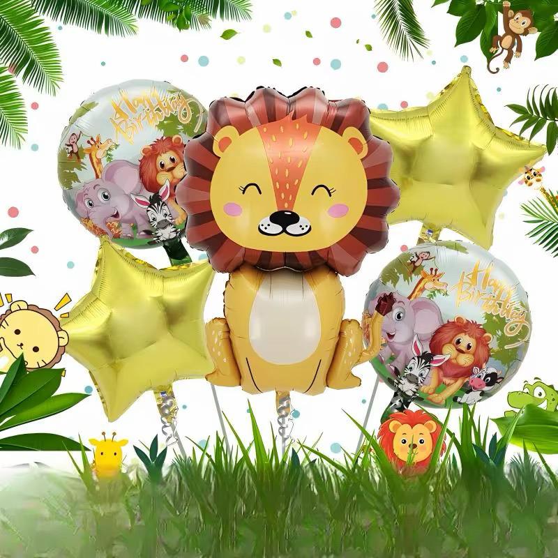 Dschungel Ballon Set Tierballons Kindergeburtstag Safari Party Deko Luftballons