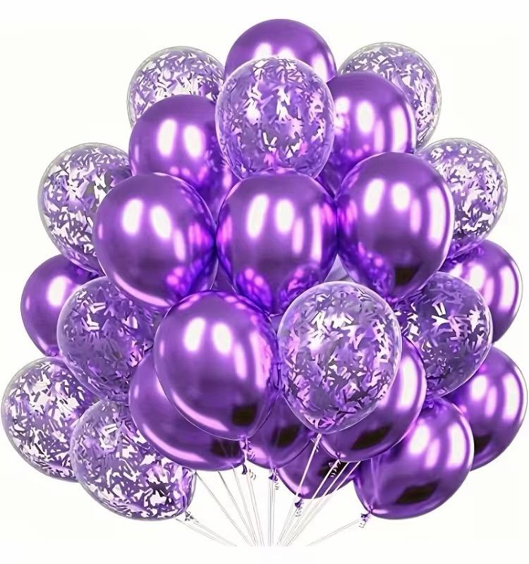 Metallic Luftballons Konfetti Set 30 Stück Helium Party Deko Geburtstag Hochzeit
