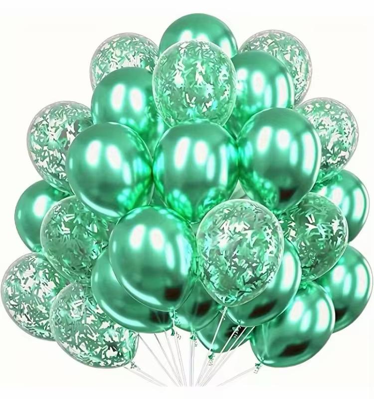 Metallic Luftballons Konfetti Set 30 Stück Helium Party Deko Geburtstag Hochzeit