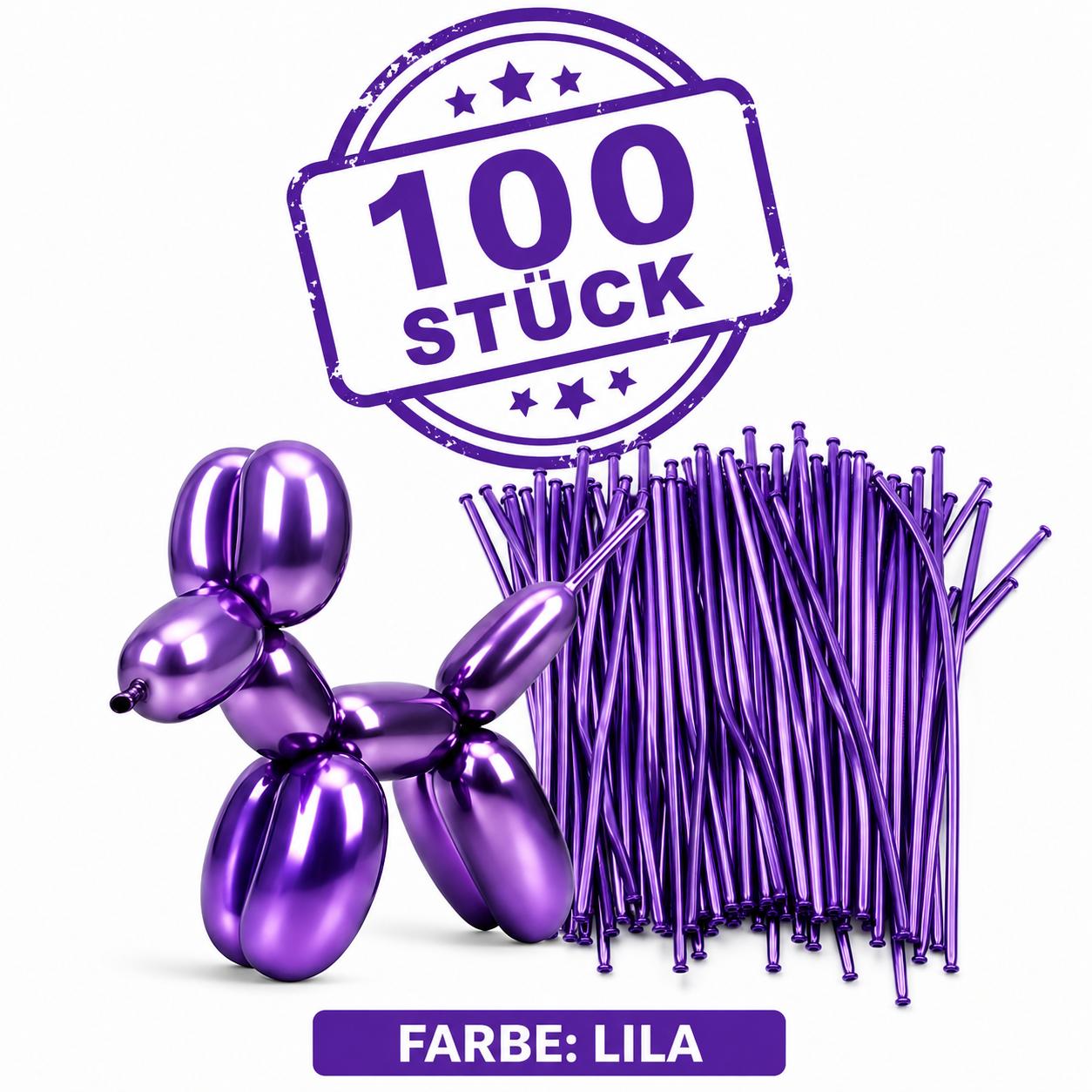 100x Modellierballons Metallic Ballonmodellage XXL Luftballons Ballontiere & co