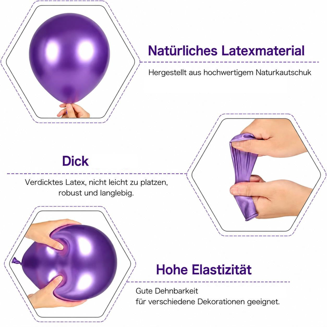 XXL Ballonbogen Set Lila Schwarz Silber 146 Teile Geburtstag Party Dekoration