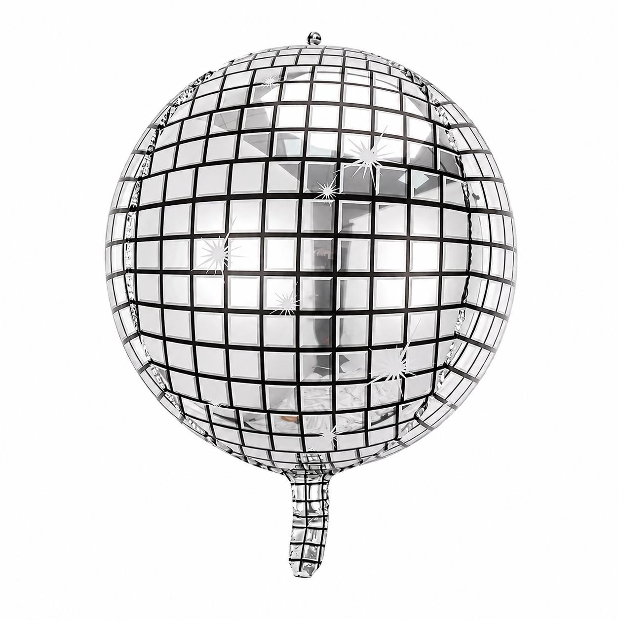 Disco Kugel Folienballon 55cm Silber Gold Bunt Spiegelball Party Feier Deko
