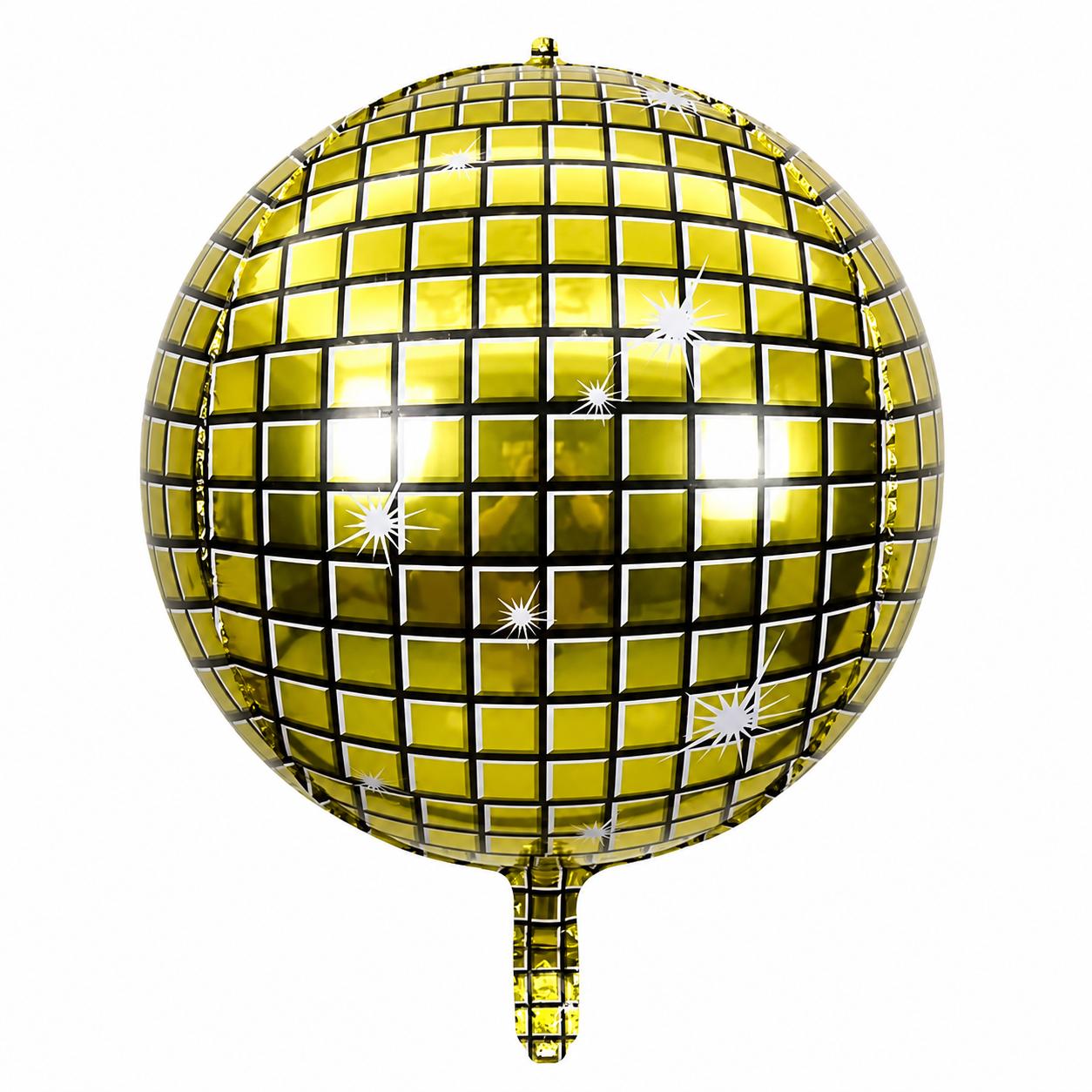 Disco Kugel Folienballon 55cm Silber Gold Bunt Spiegelball Party Feier Deko