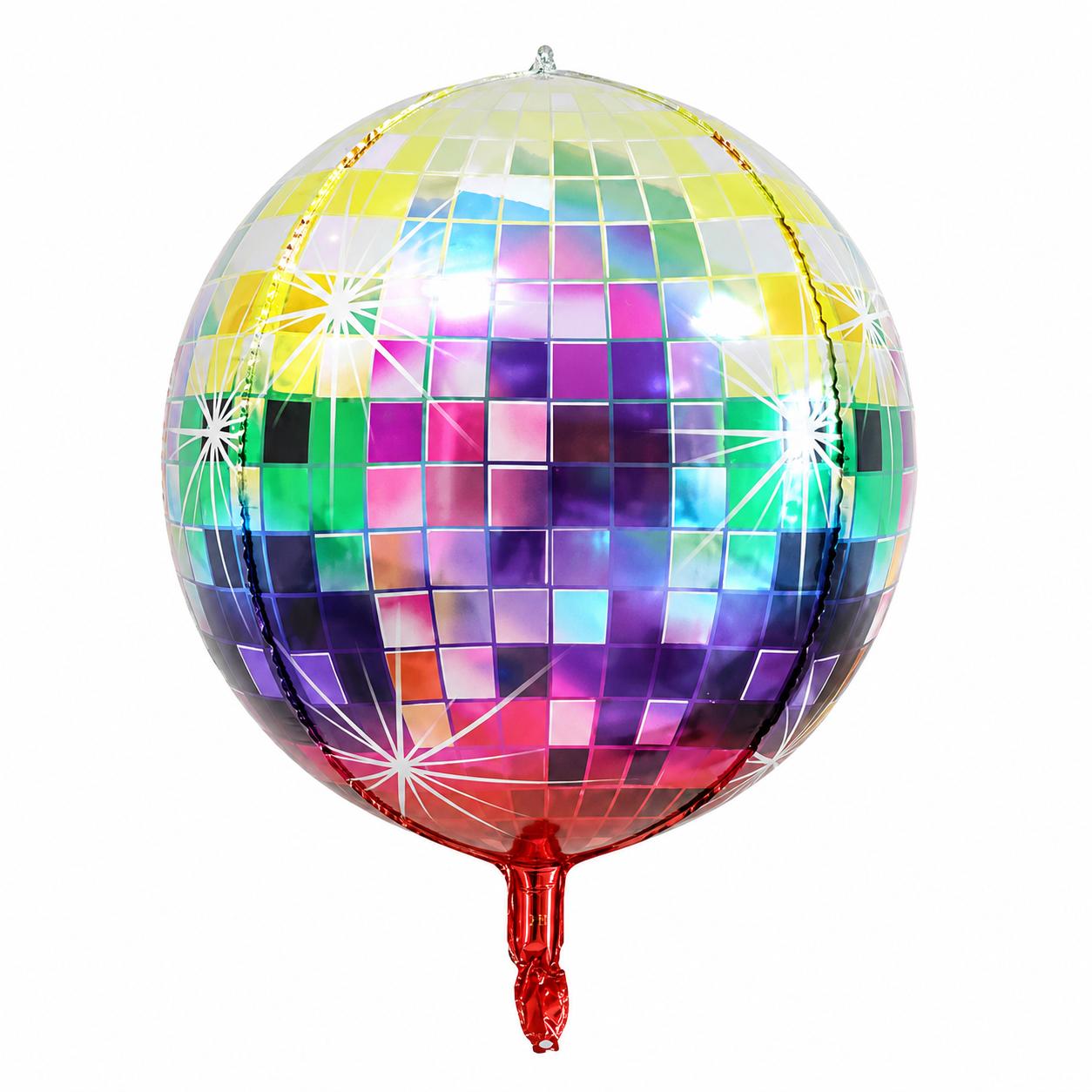 Disco Kugel Folienballon 55cm Silber Gold Bunt Spiegelball Party Feier Deko
