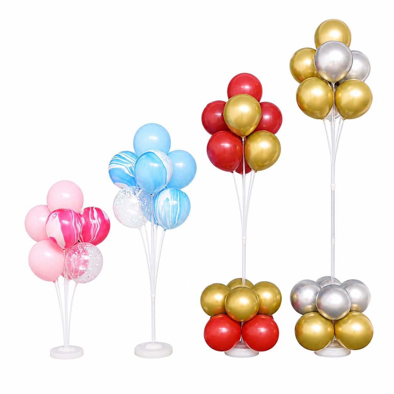 2x Ballonständer Set Luftballon Halter Ständer für Tisch & Boden Party Deko