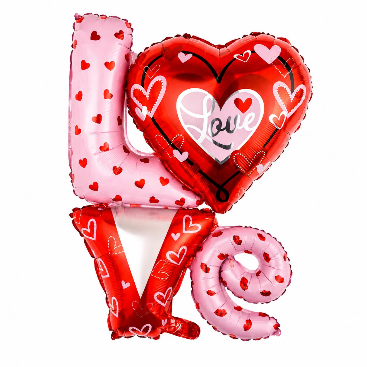 XXL Love Herz Folienballon Rot Valentinstag Hochzeit Jahrestag Deko Luftballons