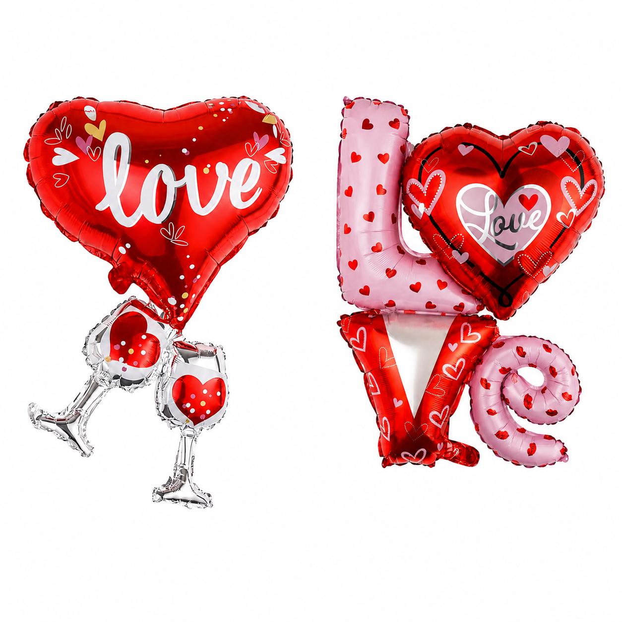 XXL Love Herz Folienballon Rot Valentinstag Hochzeit Jahrestag Deko Luftballons