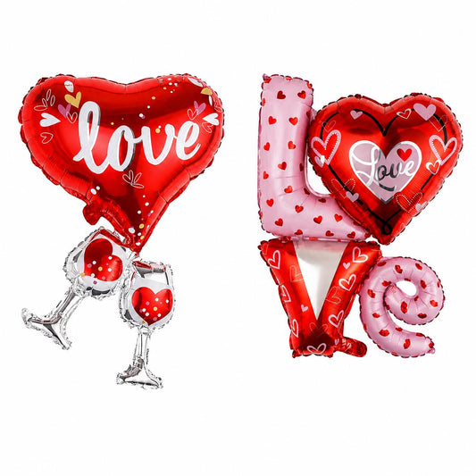 XXL Love Herz Folienballon Rot Valentinstag Hochzeit Jahrestag Deko Luftballons