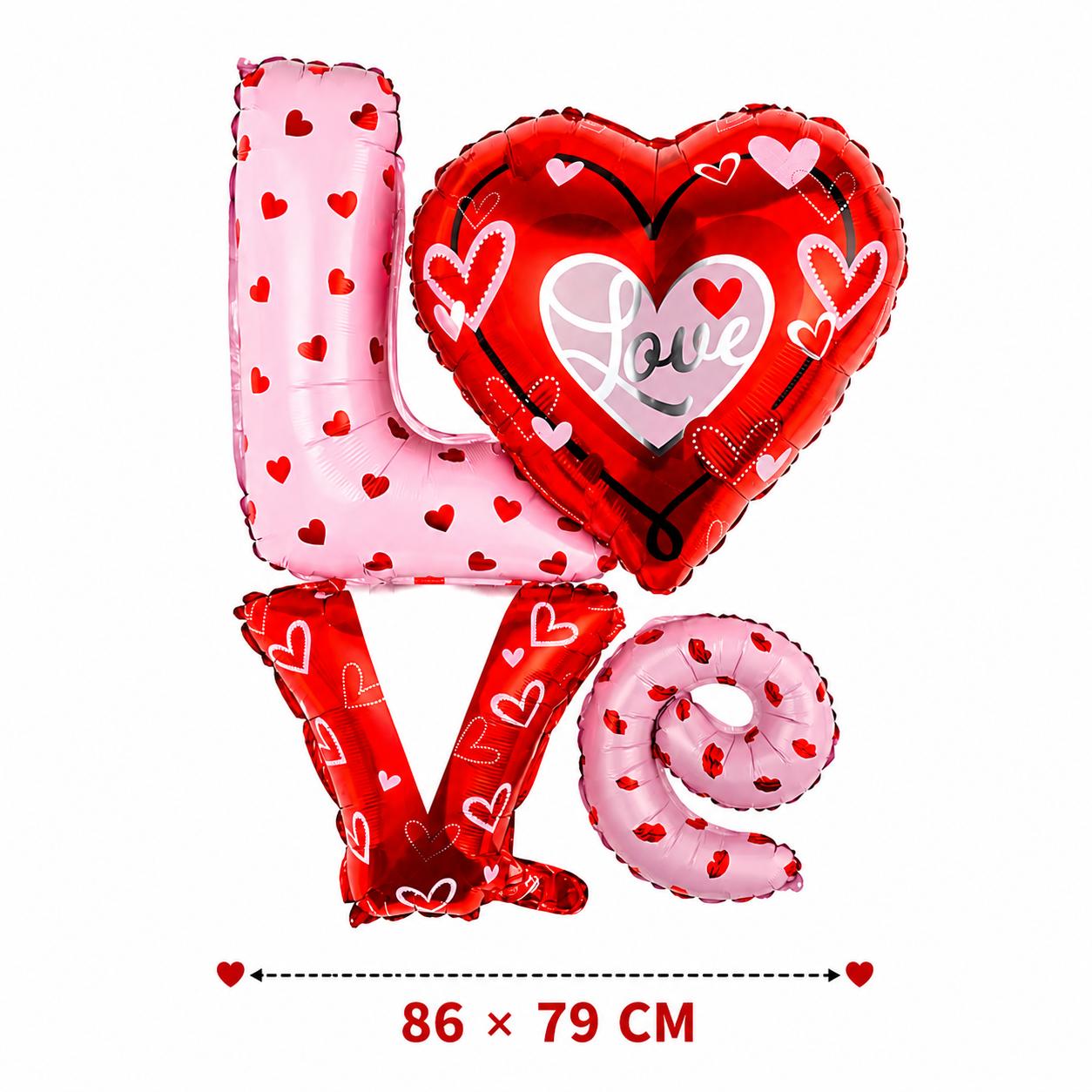 XXL Love Herz Folienballon Rot Valentinstag Hochzeit Jahrestag Deko Luftballons